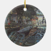 Bathers in La Grenouillère von Claude Monet Keramik Ornament (Hinten)