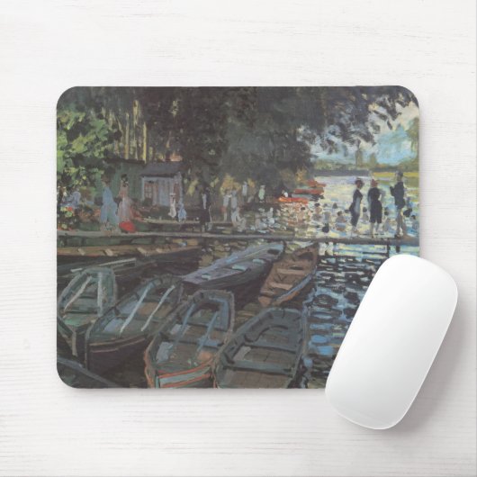 Bathers in La Grenouillère von Claude Monet Mousepad (Mit Mouse)