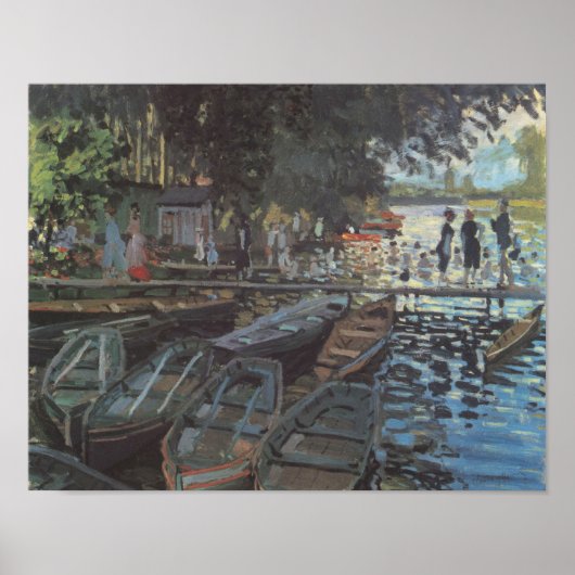 Bathers in La Grenouillère von Claude Monet Poster (Vorne)