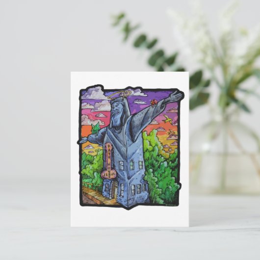 Bathhouse Jebus Postkarte (Stehend Vorderseite)