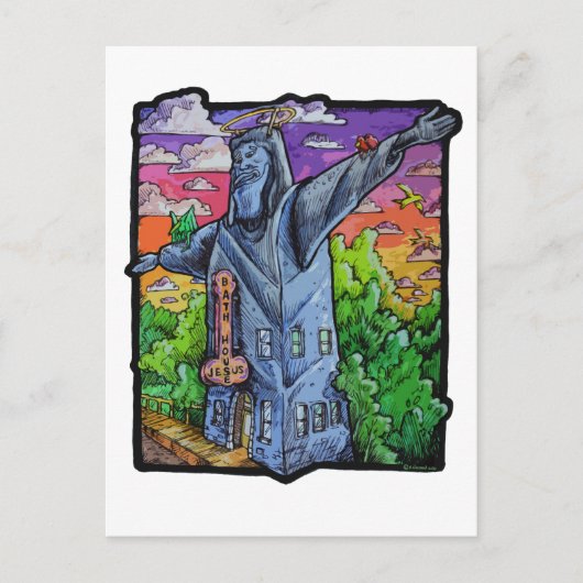 Bathhouse Jebus Postkarte (Vorderseite)