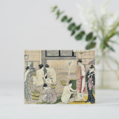 Bathhouse Women diptych by Torii, Kiyonaga Ukiyo-e Postkarte (Stehend Vorderseite)
