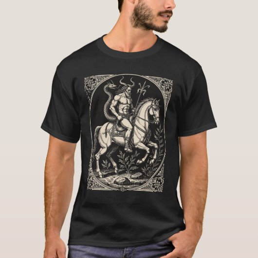 Bathin Dämonenkrieger Majestät T-Shirt (Vorderseite)