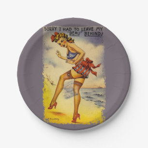Bathing Beauty Funny Pappteller