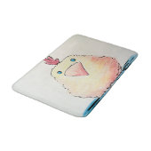 Bathmat, Baby Chick Watercolor Badematte (Schrägansicht)