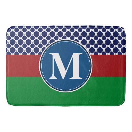 Bathmat, benutzerdefinierte Monogramm-Vorlage Badematte (Vorderseite)