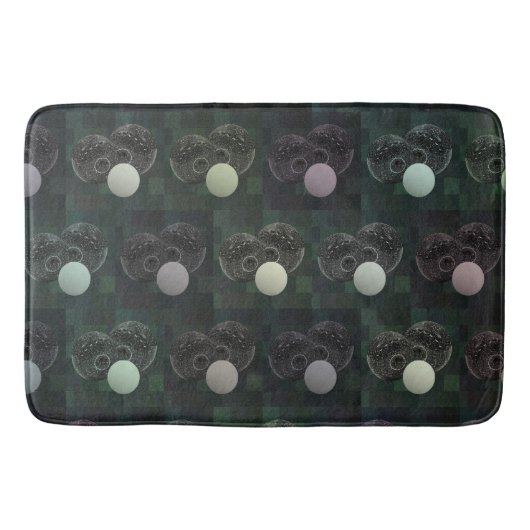Bathmat für Schwarz-weiße Rasenschale Badematte (Vorderseite)