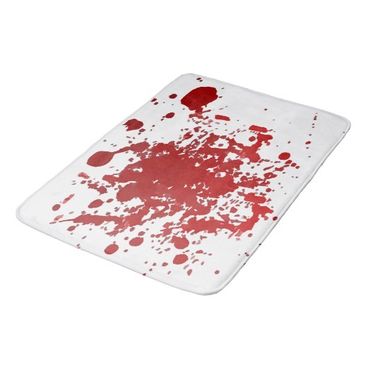 Bathmat Halloween Blutblut Spritzer blutig Badematte (Schrägansicht)