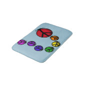 Bathmat, Ladybug Peace Sign Bugs Badematte (Schrägansicht)