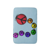Bathmat, Ladybug Peace Sign Bugs Badematte (Vorderseite Vertikal)