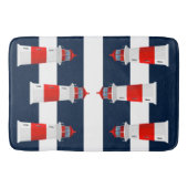 Bathmat - Leuchtturm mit blauen Streifen Badematte (Vorderseite)