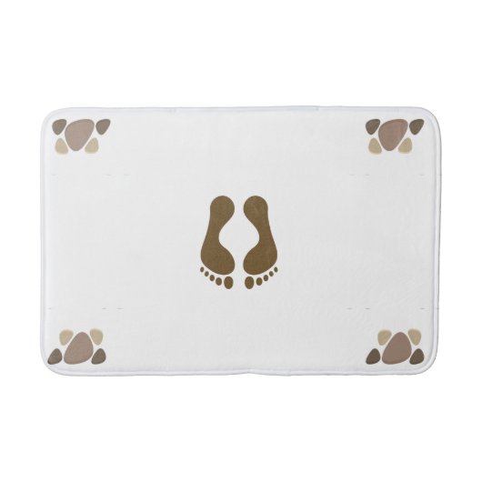Bathmat Paw & Footprint Design Badematte (Vorderseite)