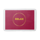 Bathmat Red "Relax" Bathmat mit Gold Akzent Badematte (Vorderseite)