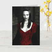 Bathory Gothic Art Grußkarte Karte (Gelbe Blume)