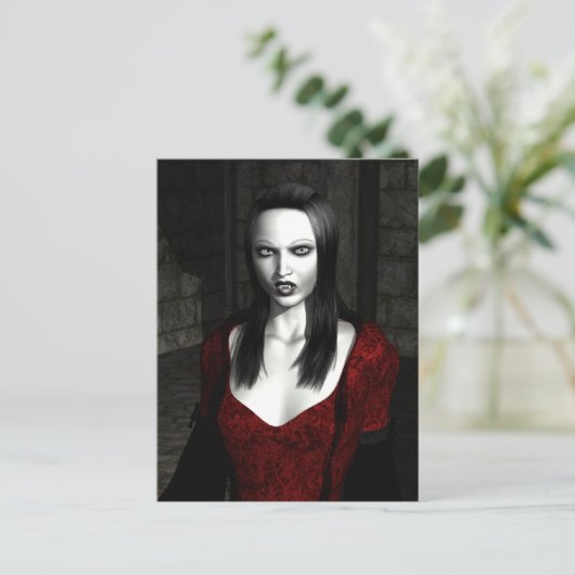 Bathory Gothic Art Postcard Postkarte (Stehend Vorderseite)