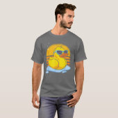 Bathoy Duckie Cute Ducky Cool Sunglasses Retro Rub T-Shirt (Vorne ganz)