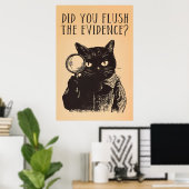 Bathroom Cat Detective Poster (Heimbüro)