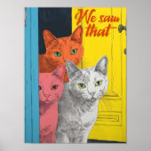 Bathroom Cat Print Bathroom Wall Art Printable Fun Poster (Vorne)