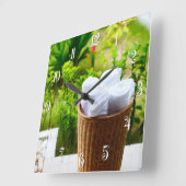 Bathroom Details Quadratische Wanduhr (Winkel)