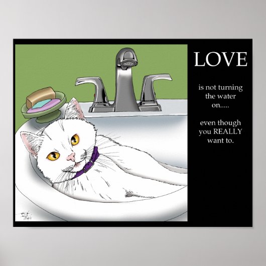 Bathroom Sink Cat Poster (Vorne)