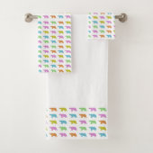 Bathroom Towel Set - Polar Bear Pattern (Insitu)