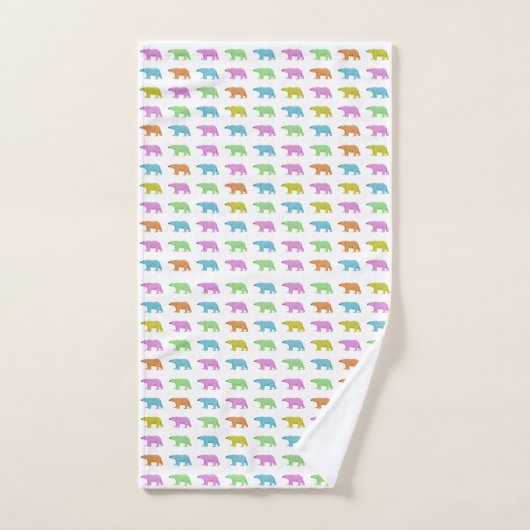 Bathroom Towel Set - Polar Bear Pattern (Handtuch)