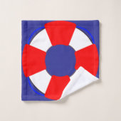 Bathroom Towel Set with Nautical Design (Waschlappen)
