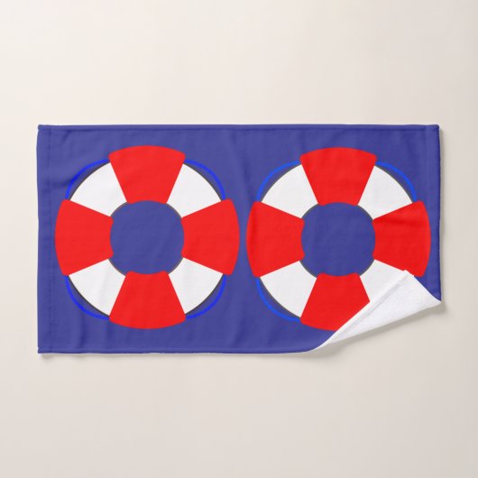 Bathroom Towel Set with Nautical Design (Handtuch)