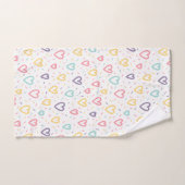 Bathroom Towel Sets Valentine's Day Colorful Heart (Handtuch)