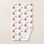 Bathroom Towel Sets Valentine's Day Foxy Red Heart (Handtuch)