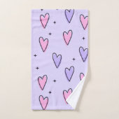 Bathroom Towel Sets Valentine's Day Pink Purple (Handtuch)