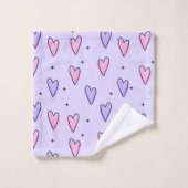 Bathroom Towel Sets Valentine's Day Pink Purple (Waschlappen)