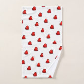 Bathroom Towel Sets Valentine's Day Red Hearts (Handtuch)