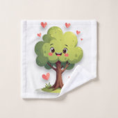 Bathroom Towel Sets Valentine's Day Tree Red Heart (Waschlappen)