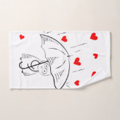 Bathroom Towel Sets Valentine's Day UmbrellaHearts (Handtuch)