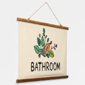 BATHROOM Wall Tapestry Wandteppich Mit Holzrahmen (Gewinkelt)