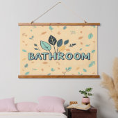 BATHROOM Wall Tapestry Wandteppich Mit Holzrahmen (Schlafzimmer)