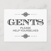 BathroomSign.jpg Postkarte (Vorderseite)