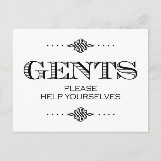 BathroomSign.jpg Postkarte (Vorderseite)