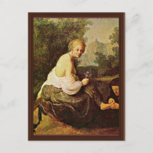 Bathseba bei ihrer Toilette, gesehen von König Dav Postkarte