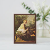 Bathsheba auf ihrer Toilette von König David geseh Postkarte (Stehend Vorderseite)