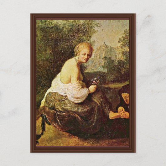 Bathsheba auf ihrer Toilette von König David geseh Postkarte (Vorderseite)