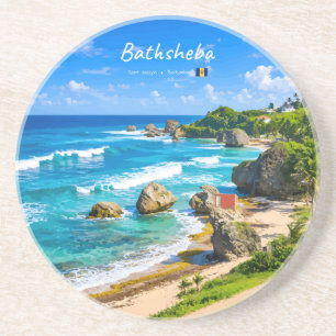 Bathsheba, Barbados - Tropische Küstenlandschaft Getränkeuntersetzer