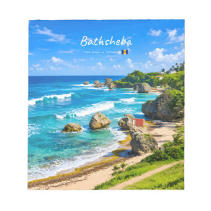 Bathsheba, Barbados - Tropische Küstenlandschaft Notizblock