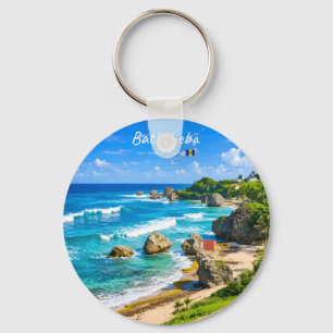 Bathsheba, Barbados - Tropische Küstenlandschaft Schlüsselanhänger