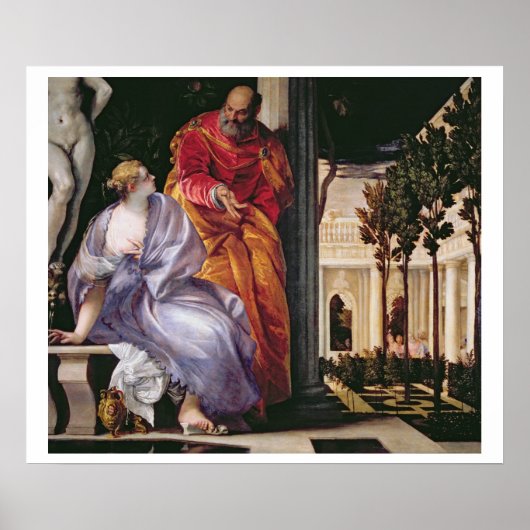 Bathsheba Bathing, c.1575 (Öl auf Leinwand) Poster (Vorne)
