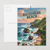 Bathsheba Beach Barbados Postkarte (Vorne/Hinten)