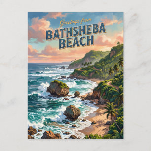Bathsheba Beach Barbados Postkarte