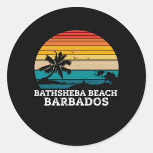 BATHSHEBA BEACH BARBADOS RUNDER AUFKLEBER