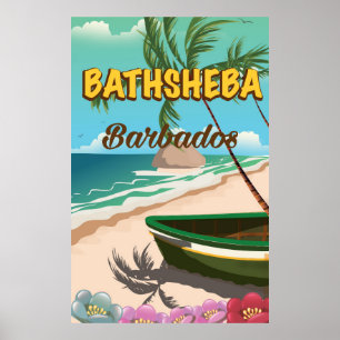Bathsheba Beach Barbados Urlaubsposter Poster